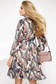 Elegant midi cloche grey dress from veil fabric long sleeve 2 - StarShinerS.com