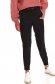 Black trousers casual medium waist conical accessorized with belt 1 - StarShinerS.com