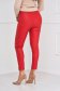 Casual red StarShinerS trousers from ecological leather with tented cut high waisted 2 - StarShinerS.com
