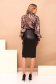 Office midi pencil black skirt from ecological leather high waisted 3 - StarShinerS.com
