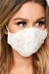 White from laced fabric flexible thin fabric/cloth face masks StarShinerS 2 - StarShinerS.com