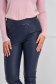 Casual darkblue StarShinerS trousers from ecological leather with tented cut high waisted 5 - StarShinerS.com