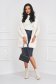 Navy Blue Faux Leather Midi Pencil Skirt with High Waist - StarShinerS 2 - StarShinerS.com