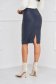 Navy Blue Faux Leather Midi Pencil Skirt with High Waist - StarShinerS 4 - StarShinerS.com