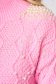 Pulover SunShine roz casual din material tricotat cu aplicatii cu perle 4 - StarShinerS.ro