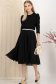 Bluza dama din material subtire neagra cu croi larg si umeri bufanti - StarShinerS 3 - StarShinerS.ro