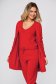 Casual knitted fabric red sport 2 pieces women`s sweater 1 - StarShinerS.com