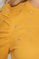 Bluza dama din tricot reiat mustarie mulata cu umeri cu volum si pietre strass - SunShine 4 - StarShinerS.ro