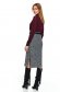 Grey skirt knitted fabric midi high waisted 3 - StarShinerS.com