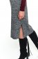 Grey skirt knitted fabric midi high waisted 4 - StarShinerS.com