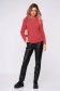 Pulover SunShine corai casual cu croi larg din material tricotat cu aplicatii cu perle 3 - StarShinerS.ro