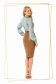 Fusta PrettyGirl maro midi tip creion din imitatie de piele cu talie inalta 2 - StarShinerS.ro