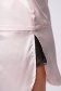Pantalon scurt StarShinerS roz deschis din satin cu croi larg si slit lateral cu aplicatii de dantela si elastic in talie 4 - StarShinerS.ro