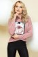 Knitted lightpink sweater elegant flared 1 - StarShinerS.com