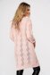 Lightpink knitted long sweater flared with pearls 2 - StarShinerS.com