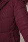 Jacket burgundy from slicker with furry hood with pockets long with tassels 3 - StarShinerS.com
