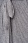 Rochie din tricot reiat gri cu decolteu petrecut accesorizata cu cordon - SunShine 4 - StarShinerS.ro