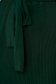 Rochie din tricot reiat verde-inchis cu decolteu petrecut accesorizata cu cordon - SunShine 4 - StarShinerS.ro