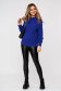 Pulover SunShine albastru casual tricotat cu cusaturi in material cu croi larg 3 - StarShinerS.ro