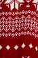 Rochie SunShine casual rosie cu imprimeu de craciun tricotata midi decolteu la baza gatului cu croi larg 5 - StarShinerS.ro