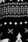 Rochie SunShine casual neagra cu imprimeu de craciun tricotata midi decolteu la baza gatului cu croi larg 5 - StarShinerS.ro