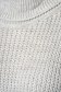 Rochie SunShine casual gri din material tricotat pe gat cu croi larg 4 - StarShinerS.ro