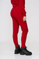 Pantaloni din material elastic rosii conici cu elastic in talie - StarShinerS 2 - StarShinerS.ro