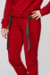 Pantaloni din material elastic rosii conici cu elastic in talie - StarShinerS 3 - StarShinerS.ro
