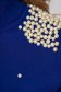 Rochie SunShine albastra tricotata scurta cu un croi mulat si aplicatii cu perle 4 - StarShinerS.ro