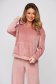 Trening Artista roz deschis casual din plus din 2 piese cu pantaloni cu croi evazat 3 - StarShinerS.ro