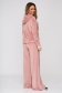 Trening Artista roz deschis casual din plus din 2 piese cu pantaloni cu croi evazat 2 - StarShinerS.ro