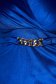 Rochie SunShine albastra din catifea de ocazie cu decolteu petrecut accesorizata cu lant metalic 4 - StarShinerS.ro