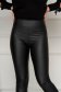 Black tights casual from ecological leather high waisted with tented cut 6 - StarShinerS.com
