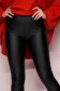 Black tights casual from ecological leather high waisted with tented cut 3 - StarShinerS.com