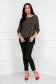 Bluza dama din jersey neagra asimetrica cu croi larg si slit lateral - StarShinerS 4 - StarShinerS.ro