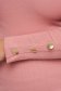 Tented cotton from striped fabric with turtle neck high shoulders lightpink women`s blouse 4 - StarShinerS.com