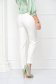 Pantaloni din stofa usor elastica ivoire lungi conici cu talie inalta - StarShinerS 3 - StarShinerS.ro