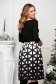 Dress black midi cloche crepe elastic cloth - StarShinerS 2 - StarShinerS.com
