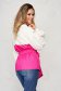 Bluza dama SunShine roz din bumbac cu croi larg accesorizata cu cordon 2 - StarShinerS.ro