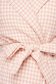 Camasa dama SunShine roz casual in carouri accesorizata cu cordon cu croi larg 4 - StarShinerS.ro
