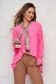 Bluza dama SunShine roz office cu croi larg plisata cu guler tip esarfa 1 - StarShinerS.ro