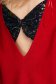 Bluza dama rosie casual din tricot reiat elastic si fin cu croi larg accesorizata cu o fundita 4 - StarShinerS.ro