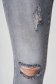 Blugi SunShine gri skinny cu talie inalta elastici cu mici rupturi de material 5 - StarShinerS.ro
