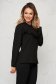 Sporty loose fit StarShinerS black women`s blouse with lace details 1 - StarShinerS.com