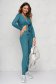 Knitted sport 2 pieces turquoise tented with trousers women`s blouse 2 - StarShinerS.com