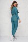 Knitted sport 2 pieces turquoise tented with trousers women`s blouse 3 - StarShinerS.com