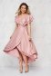 StarShinerS occasional lightpink dress with glitter details asymmetrical cloche 1 - StarShinerS.com