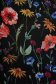 Black dress from veil fabric with floral print with inside lining 4 - StarShinerS.com