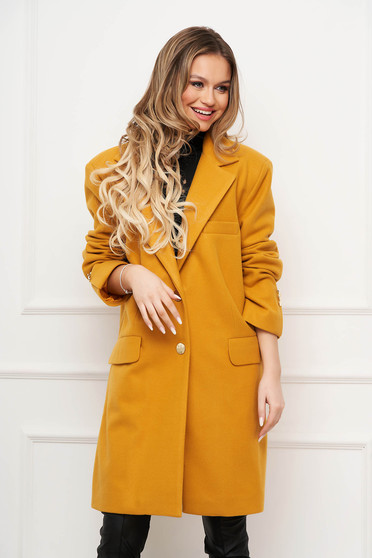 mustard overcoat