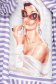 Bluza dama din material elastic mov cu croi larg si volanase - SunShine 4 - StarShinerS.ro